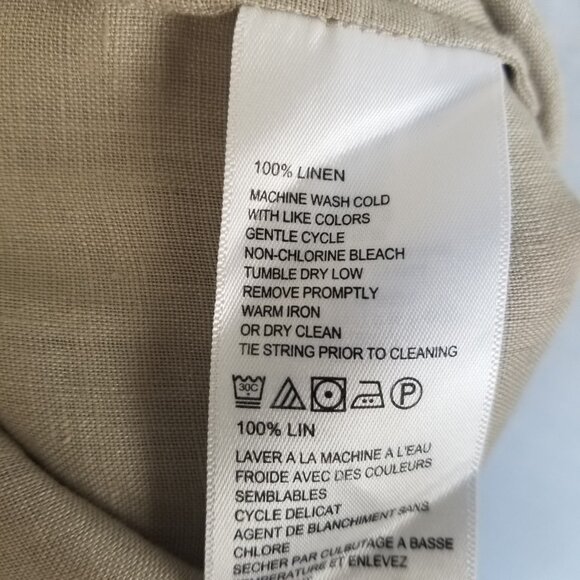 Tommy Bahama Madre 100% Linen Halter Top Size Medium Khaki EUC - Picture 4 of 7